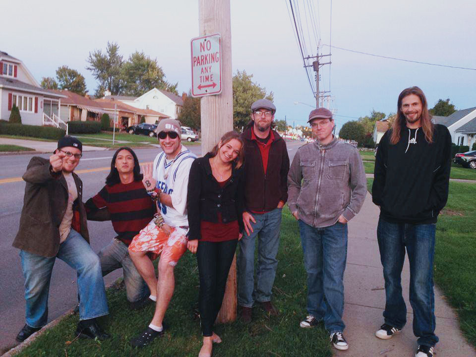 WHISKEY REVERB (from left: Jim Candytree, Mike Cassidy, AJ Amherst, Megan Brown, Scotty Harrington, Tony Bales, Wade Benford)